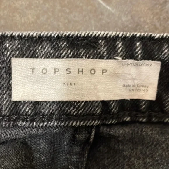 cheeky, black distressed jean shorts by Top Shop - Picture 5 of 7